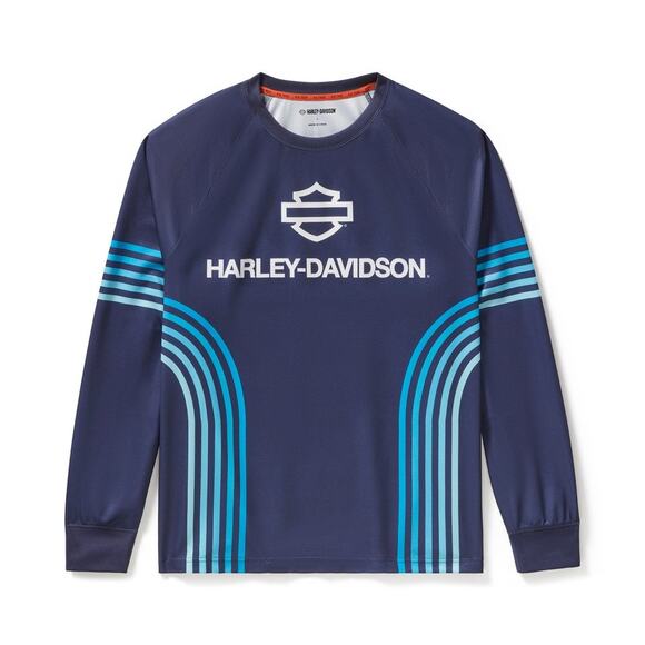 NWT Harley-Davidson Men's H-D TECH Racing Jersey in Beacon Blue sz 3XL - Picture 1 of 8